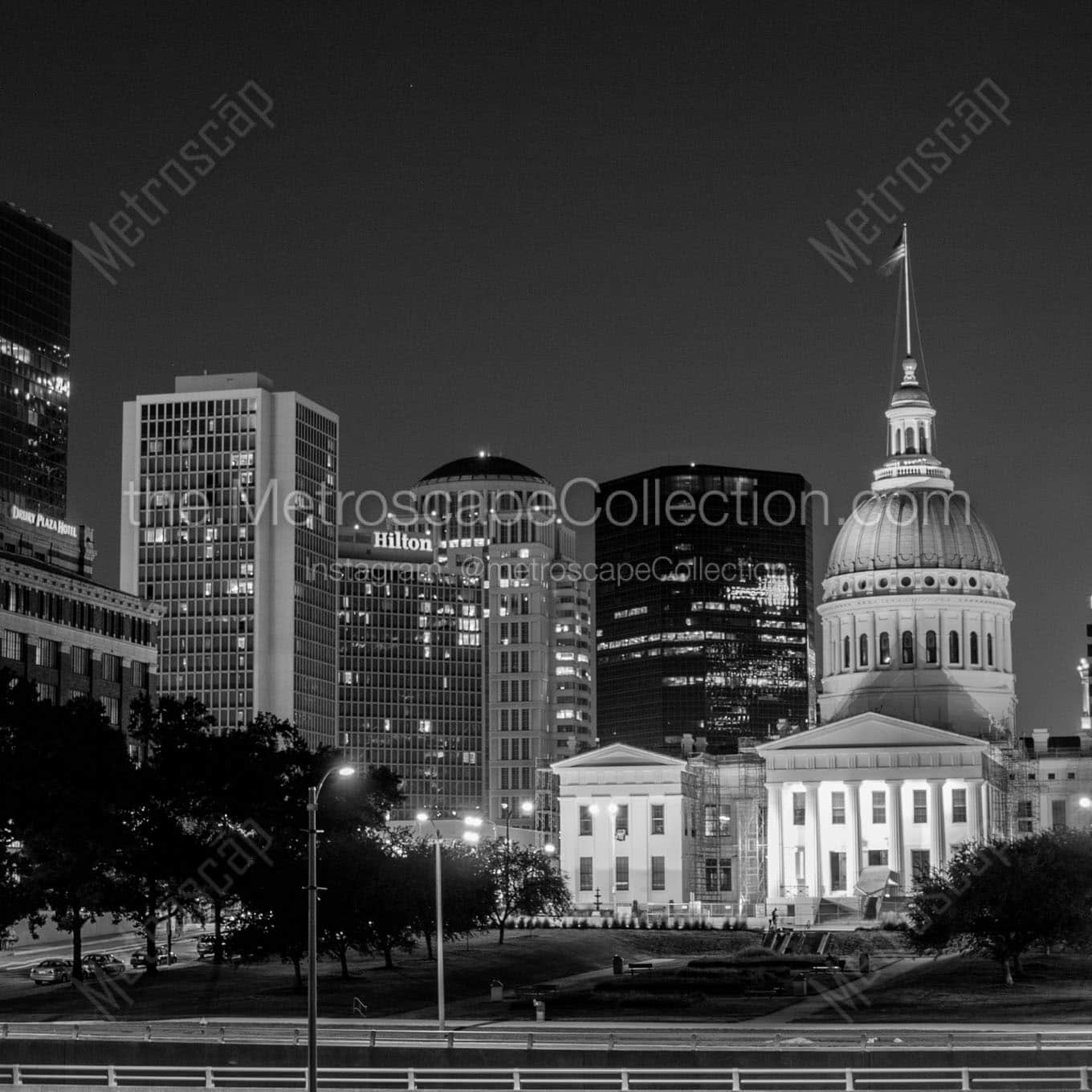 st louis county courthouse Black & White Wall Art