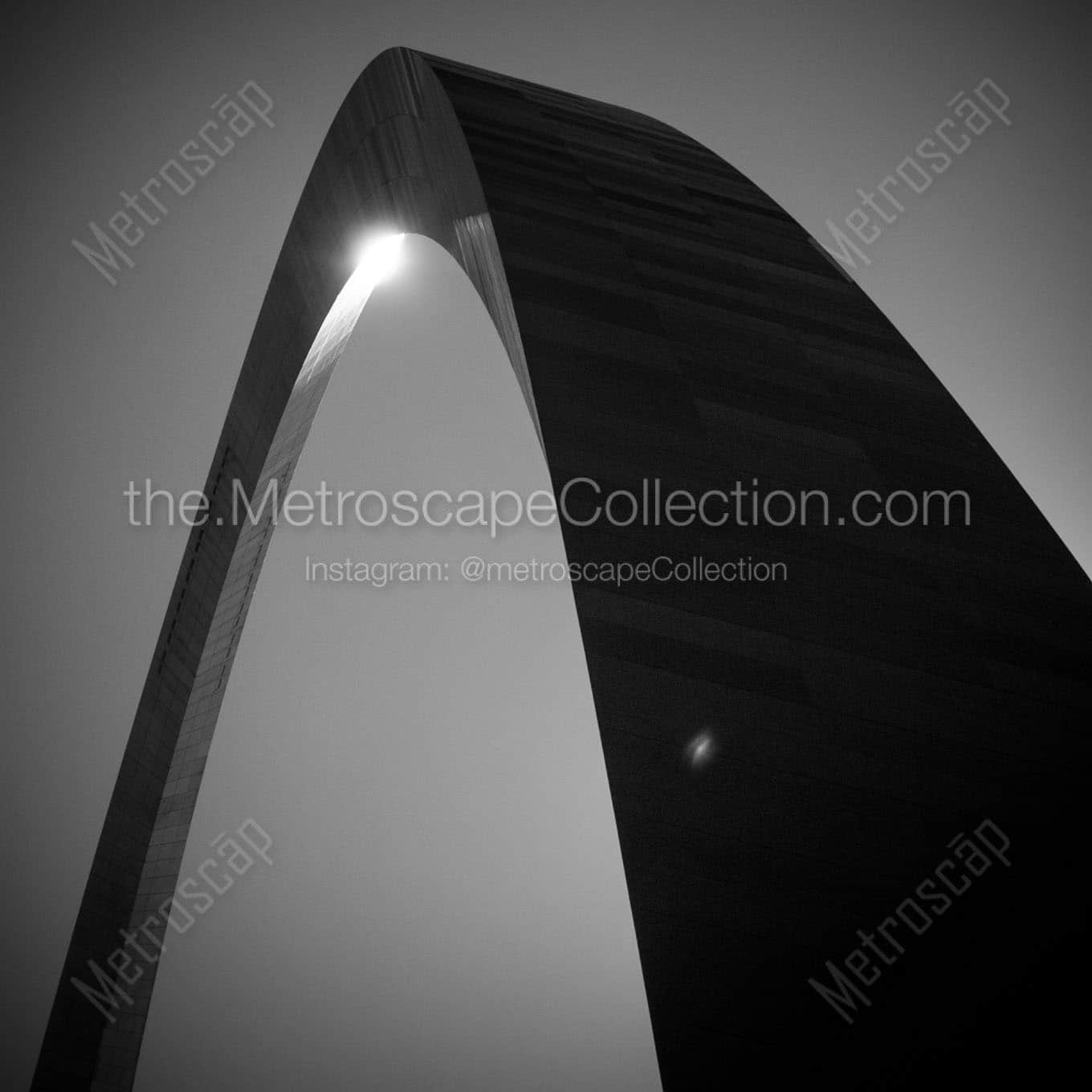 stainless steel gateway arch Black & White Wall Art
