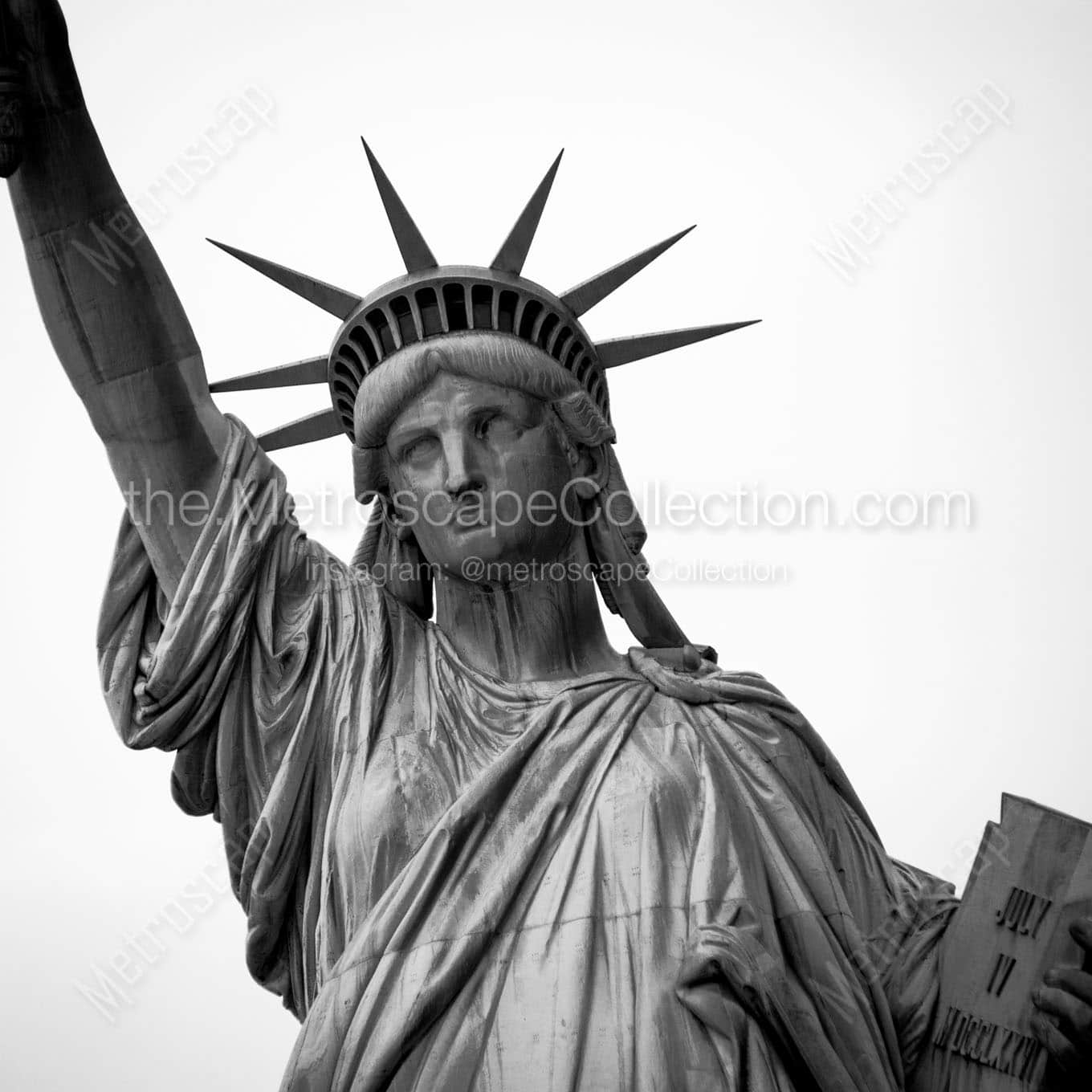 statue of liberty Black & White Wall Art