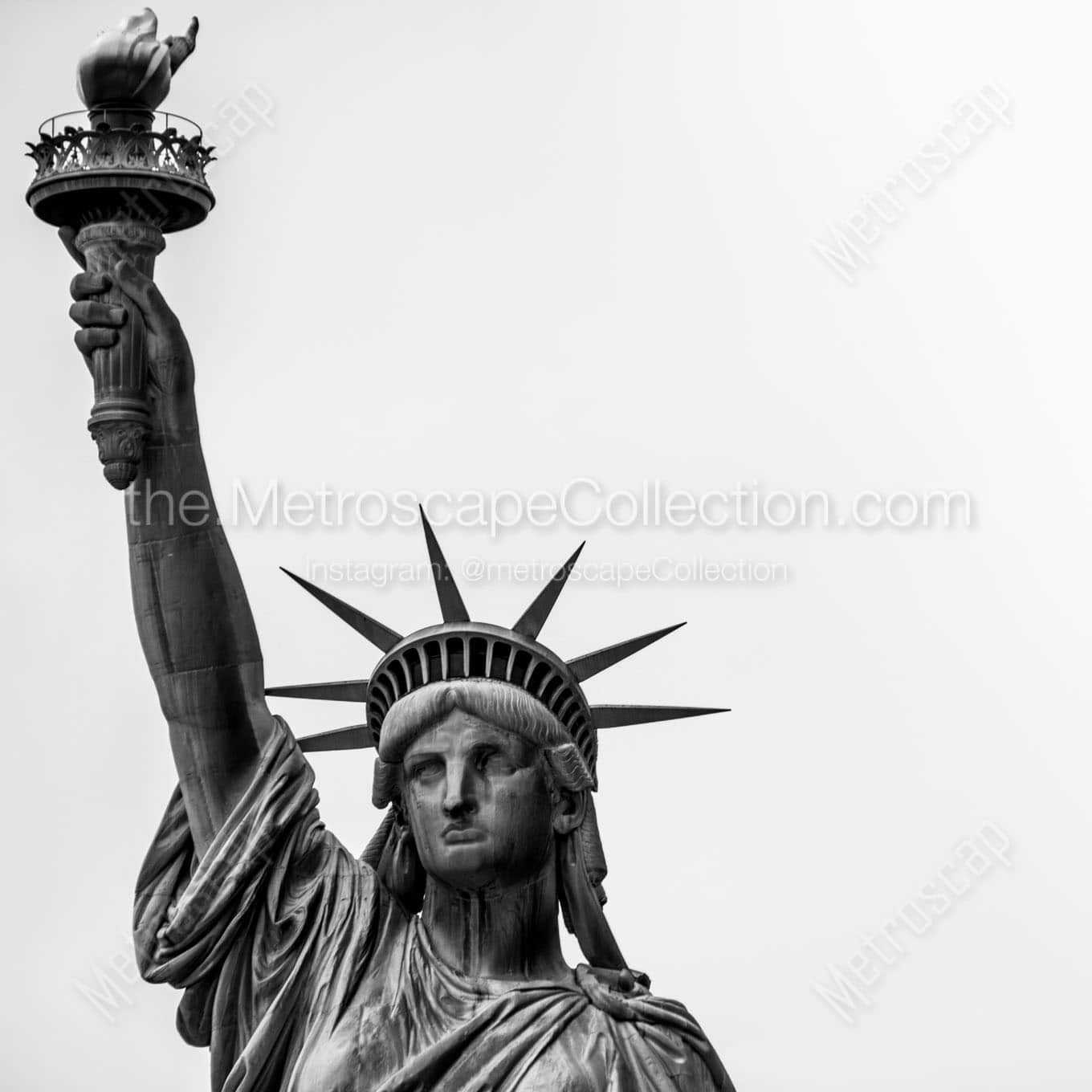 statue of liberty nyc Black & White Wall Art