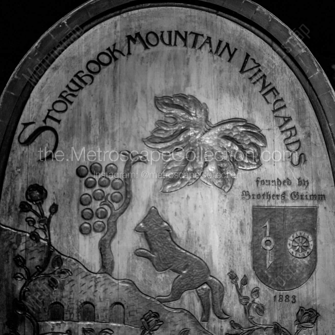 storybook mountain winery Black & White Wall Art