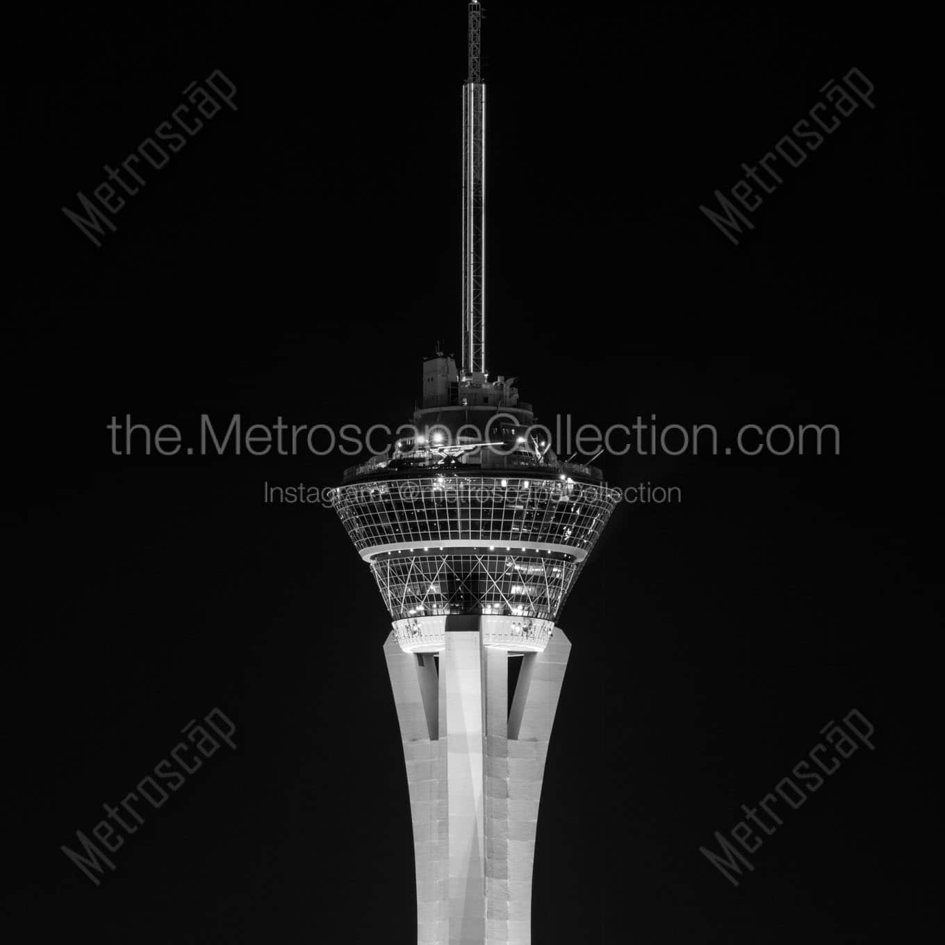 stratosphere at night Black & White Wall Art