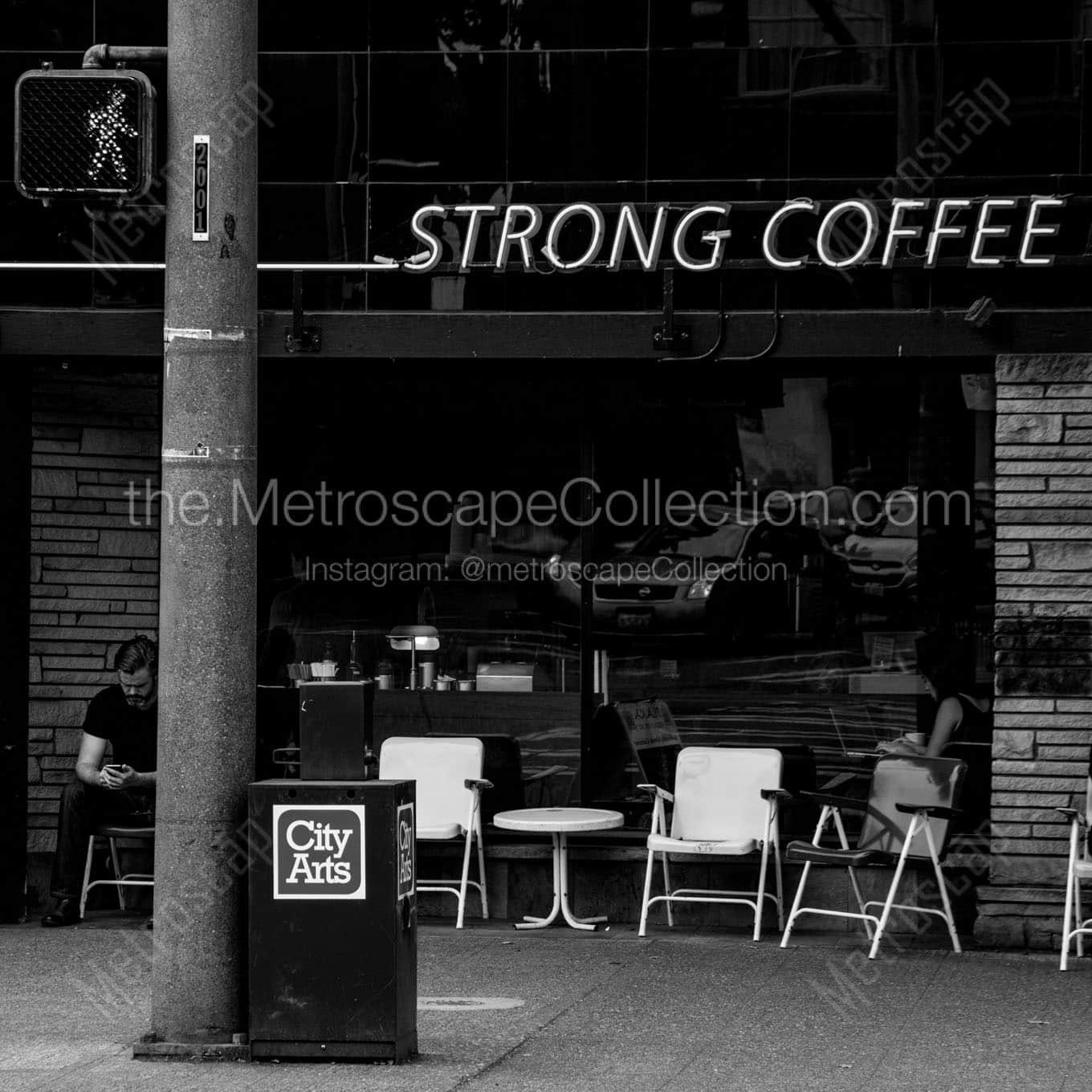 strong coffee bauhaus books Black & White Wall Art