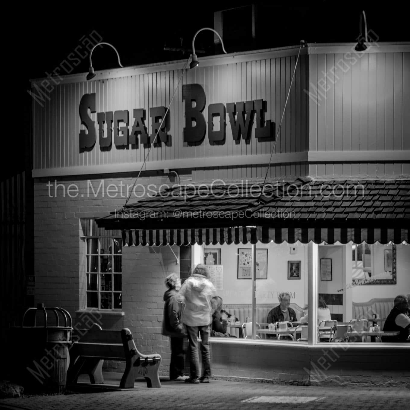 sugar bowl ice cream scottsdale Black & White Wall Art