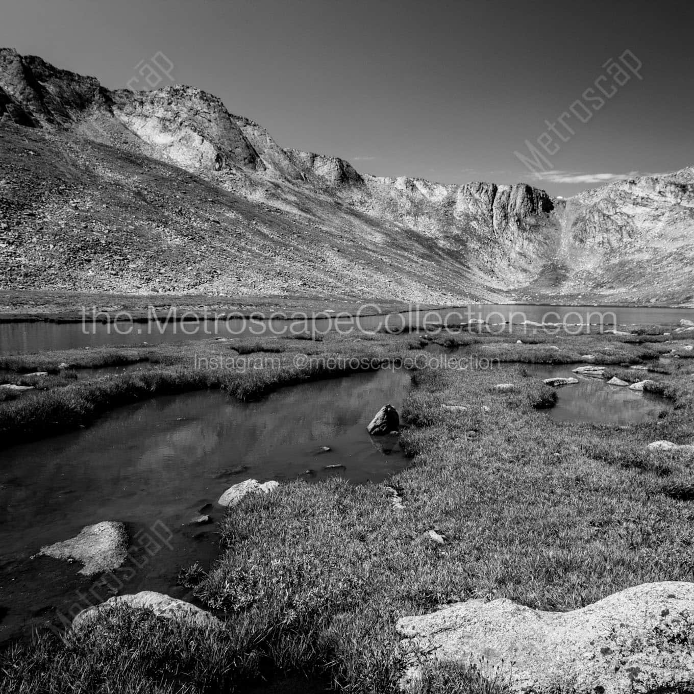 summit lake mt evans Black & White Wall Art