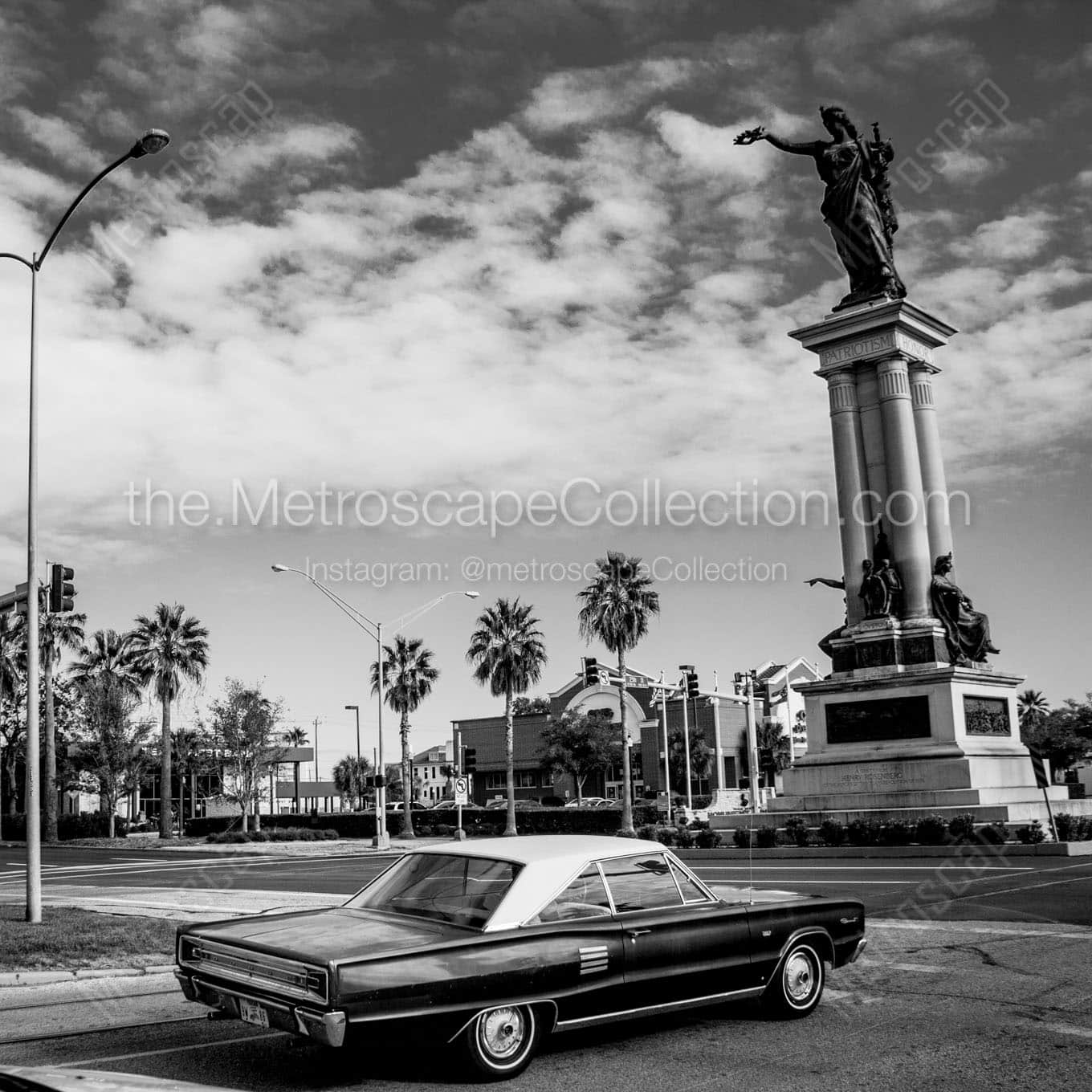 texas revolution monument Black & White Wall Art