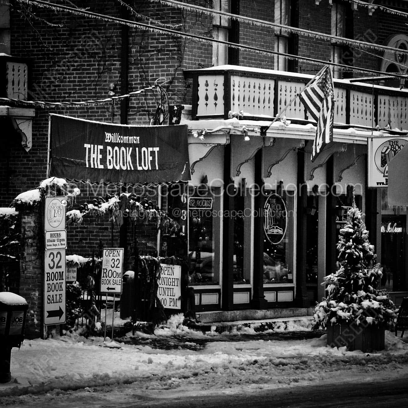 the book loft german village Black & White Wall Art