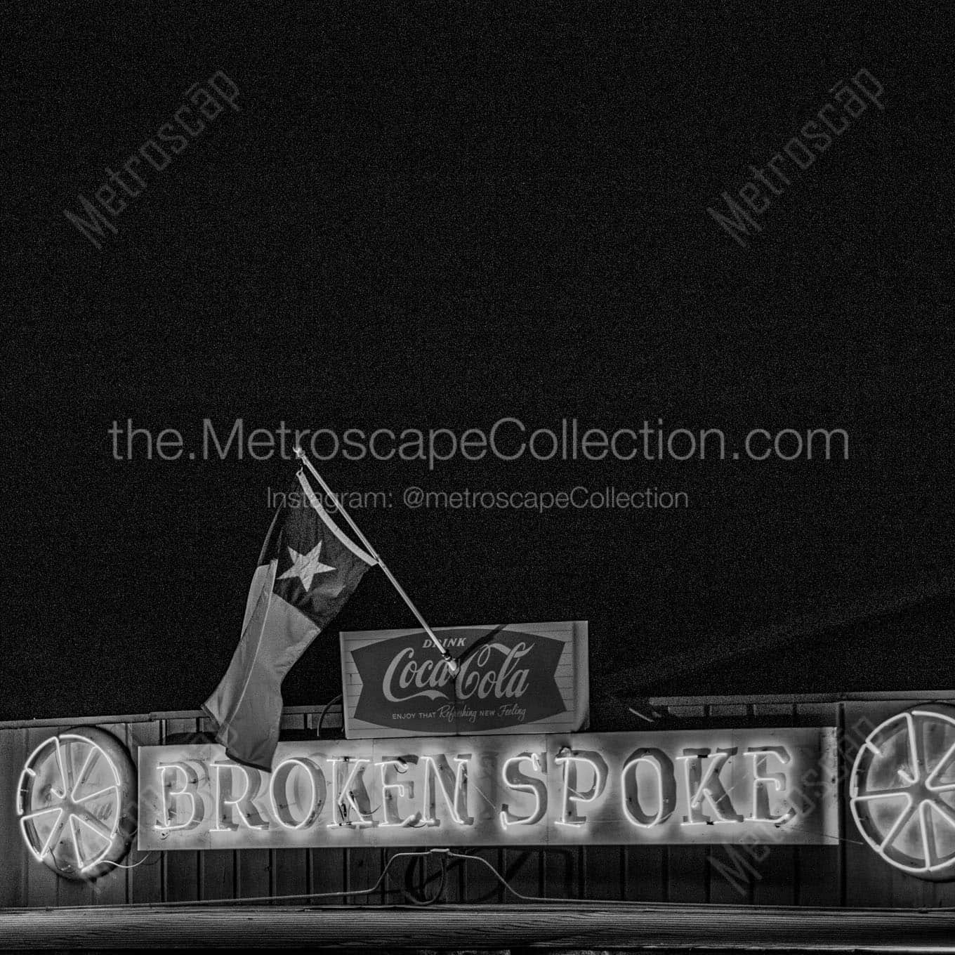 the broken spoke Black & White Wall Art