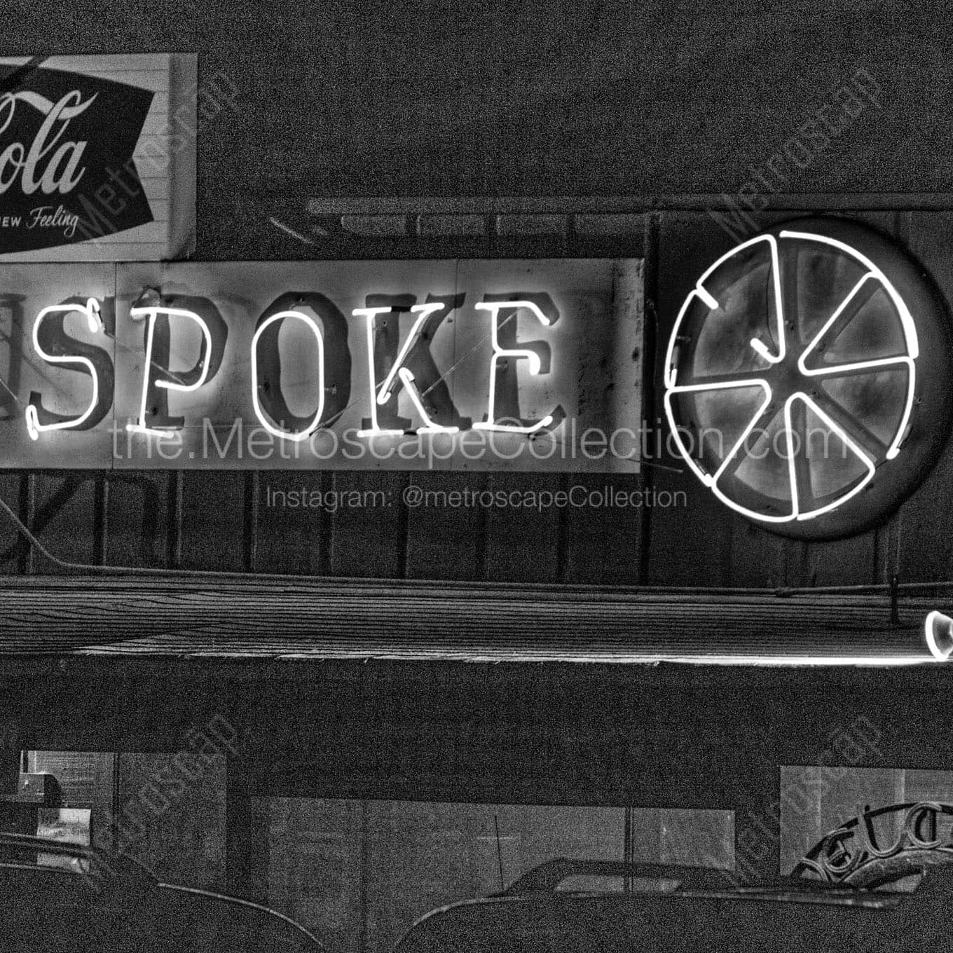 the broken spoke Black & White Wall Art