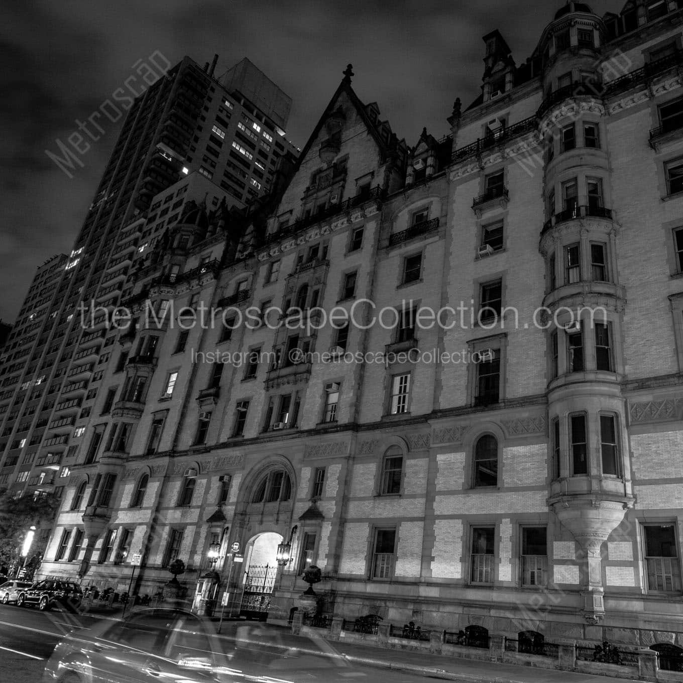 the dakota central park west Black & White Wall Art