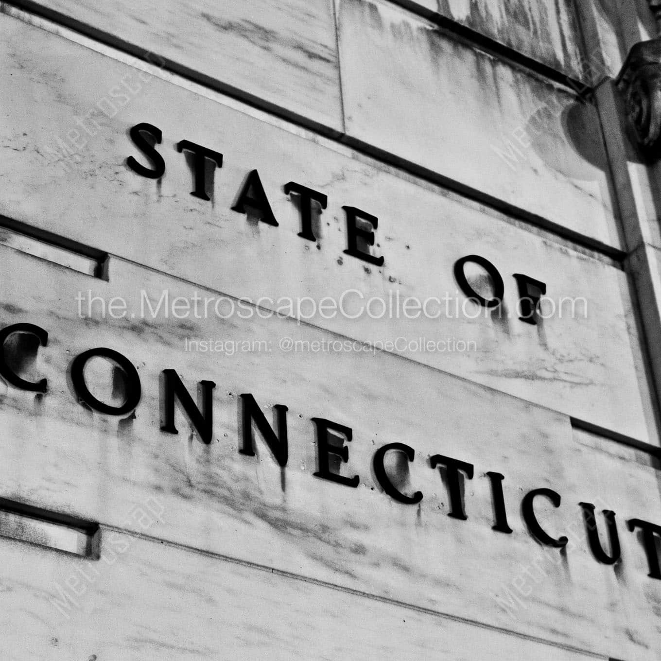 the state of connecticut Black & White Wall Art