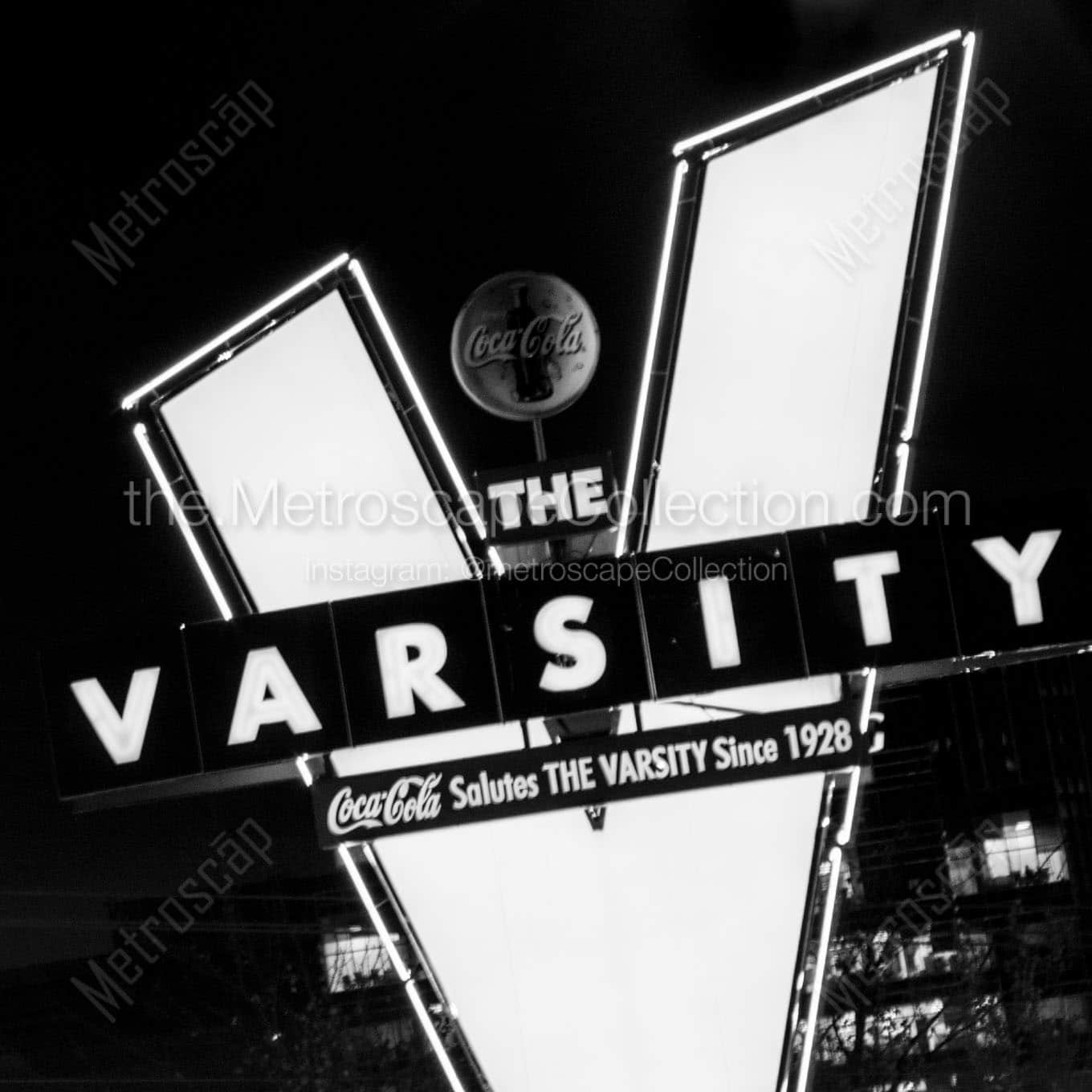 the varsity sign Black & White Wall Art