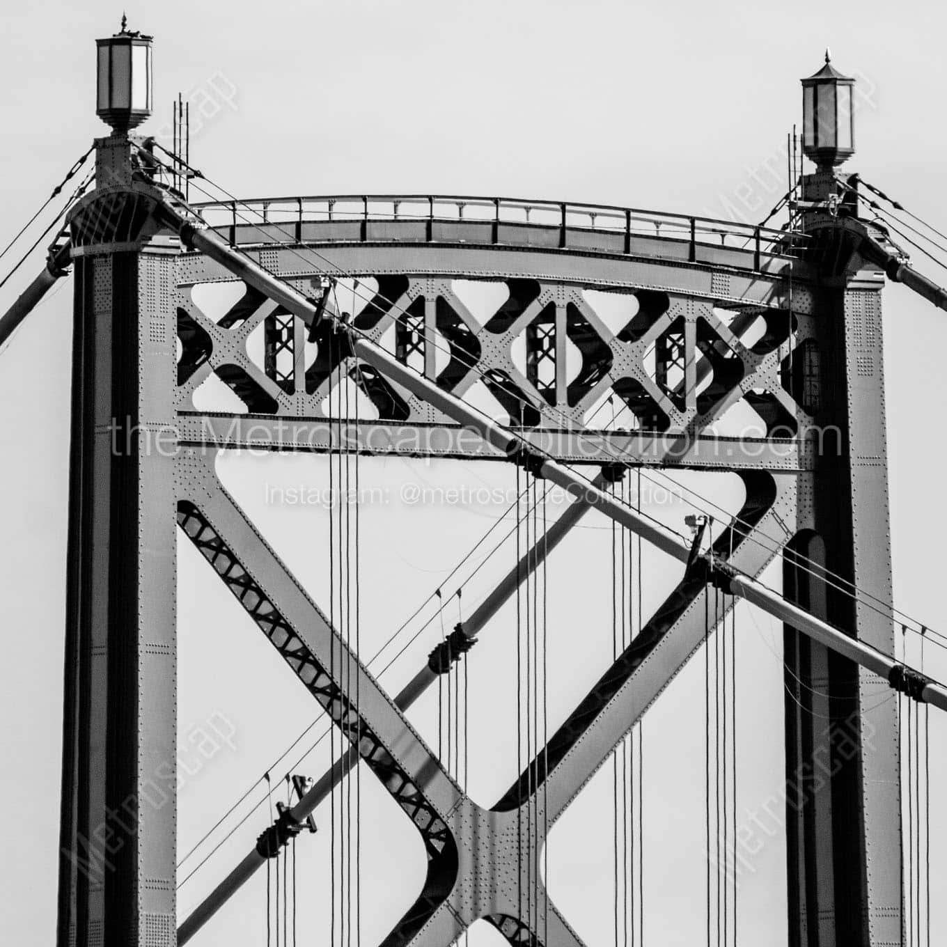 top anthony wayne bridge Black & White Wall Art