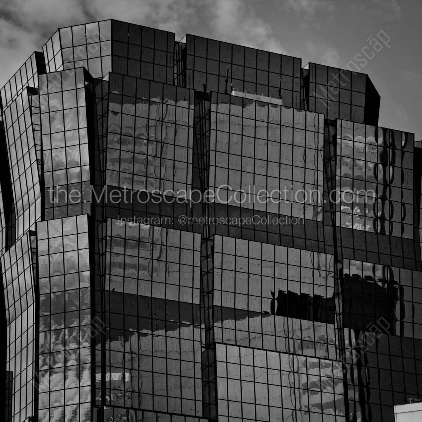 top of att building Black & White Wall Art