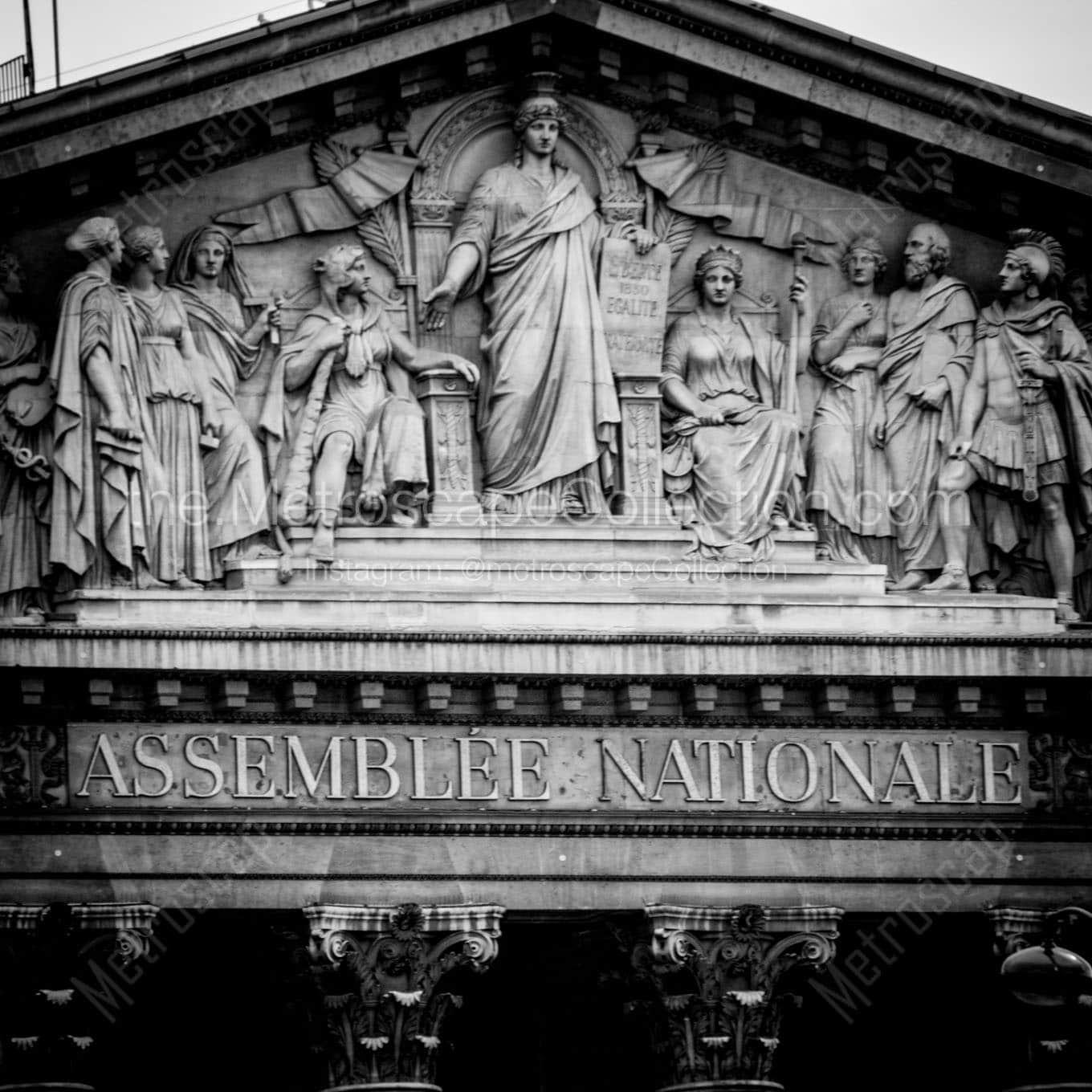 top of assemblee nationale Black & White Wall Art