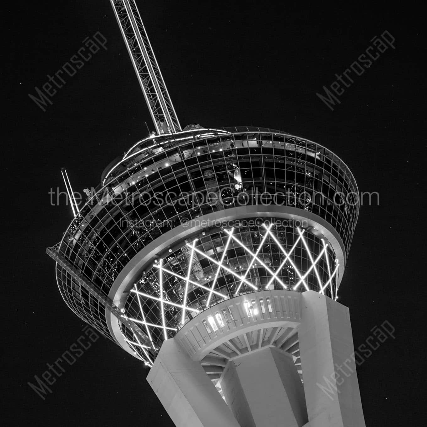 top of stratosphere Black & White Wall Art