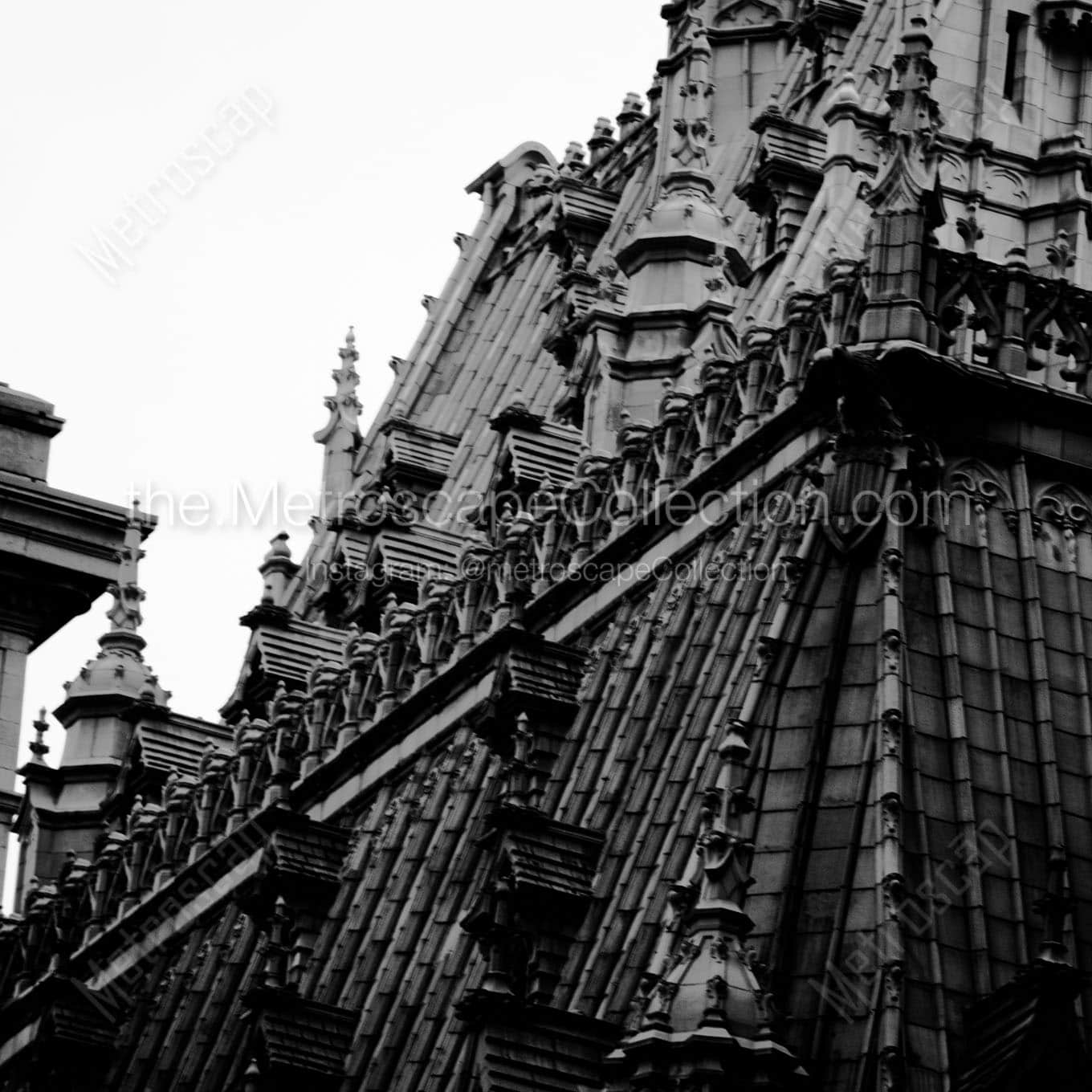 top of union trust building Black & White Wall Art