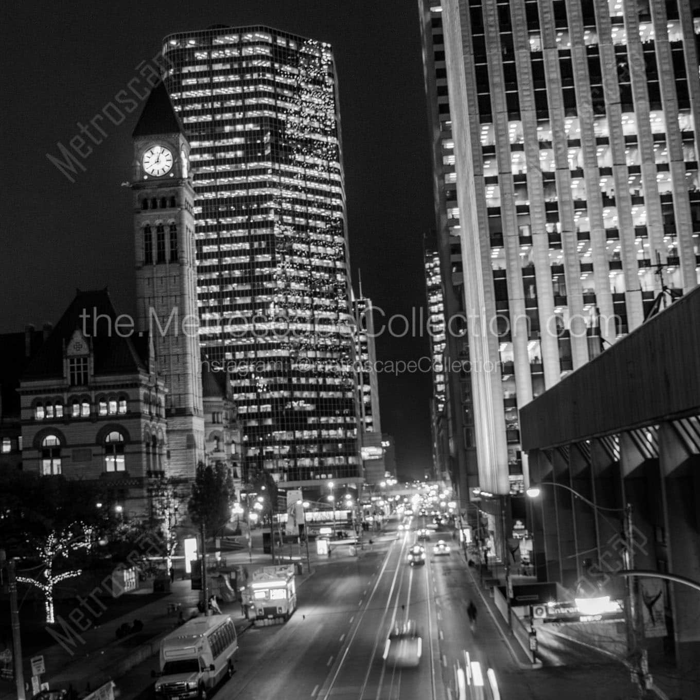 traffic queen street west Black & White Wall Art