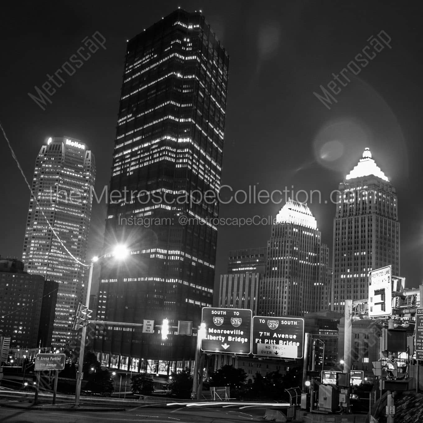 us steel building from the igloo Black & White Wall Art