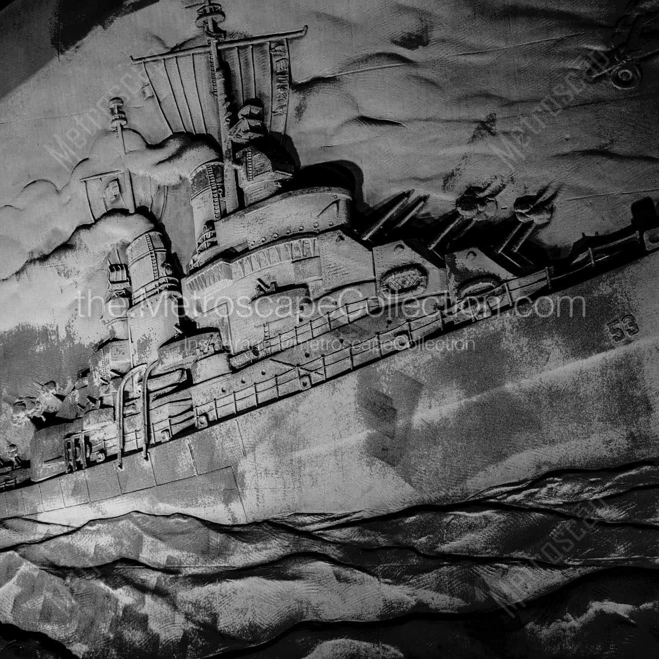 uss san diego usssd monument Black & White Wall Art