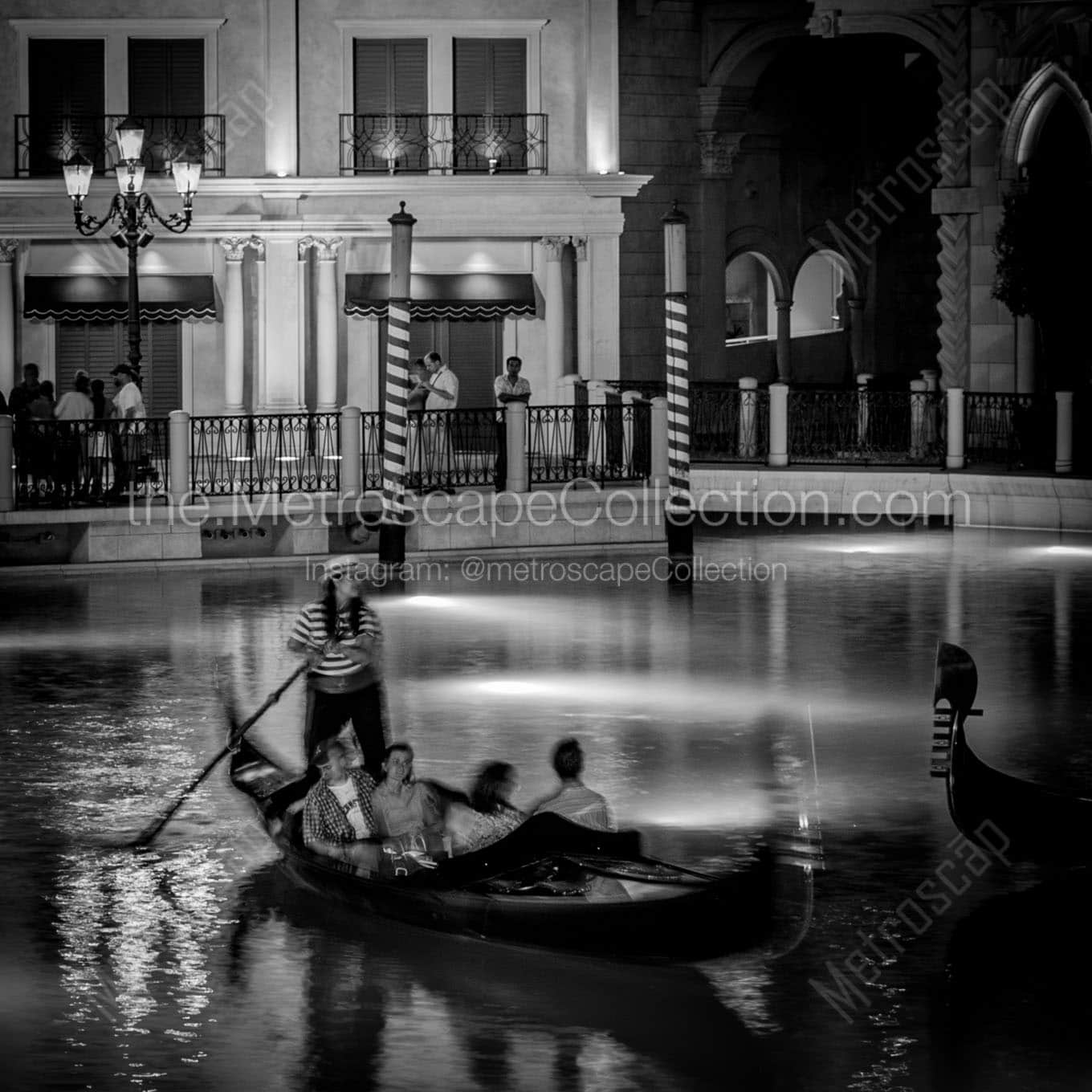 venetian gondola ride Black & White Wall Art