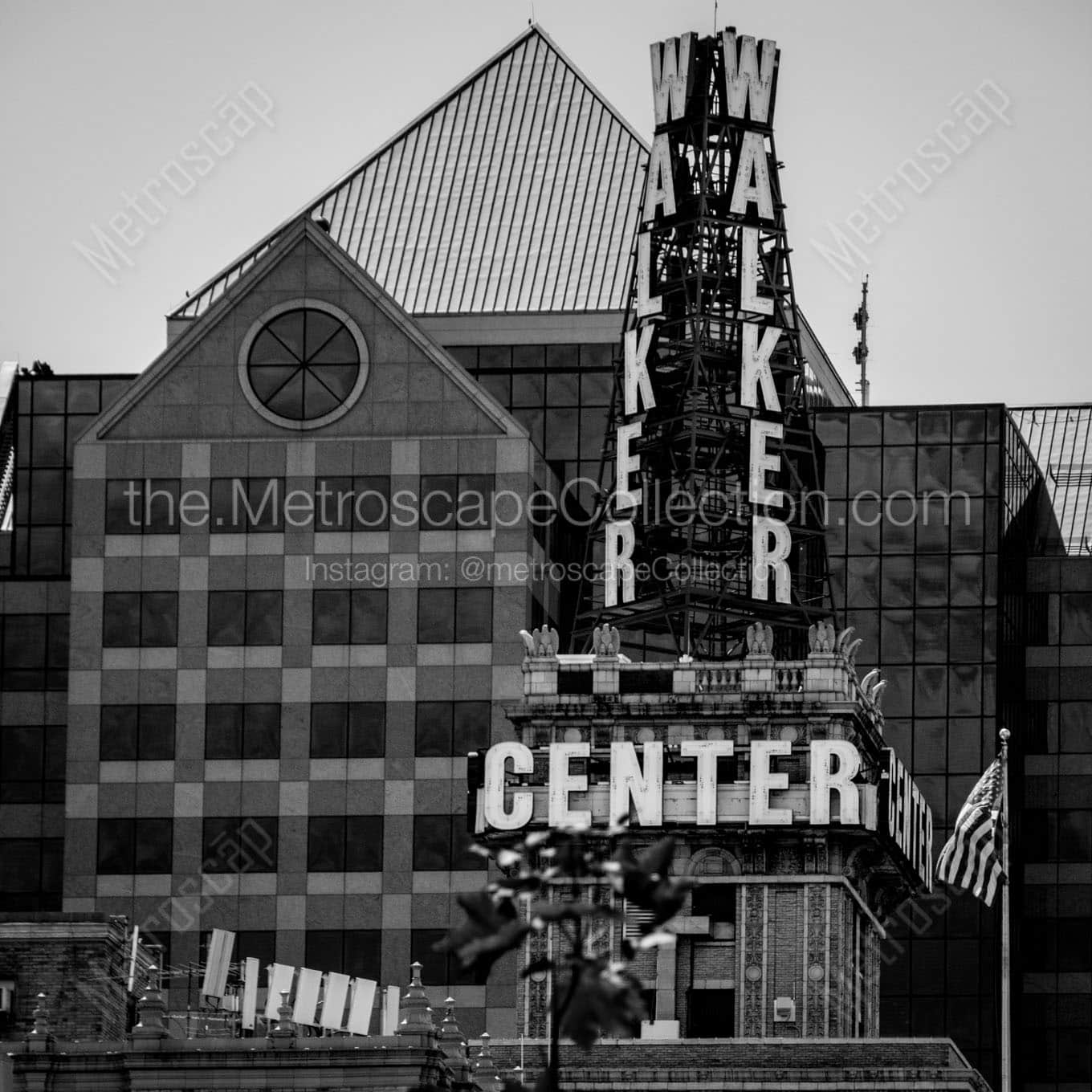 walker center sign Black & White Wall Art