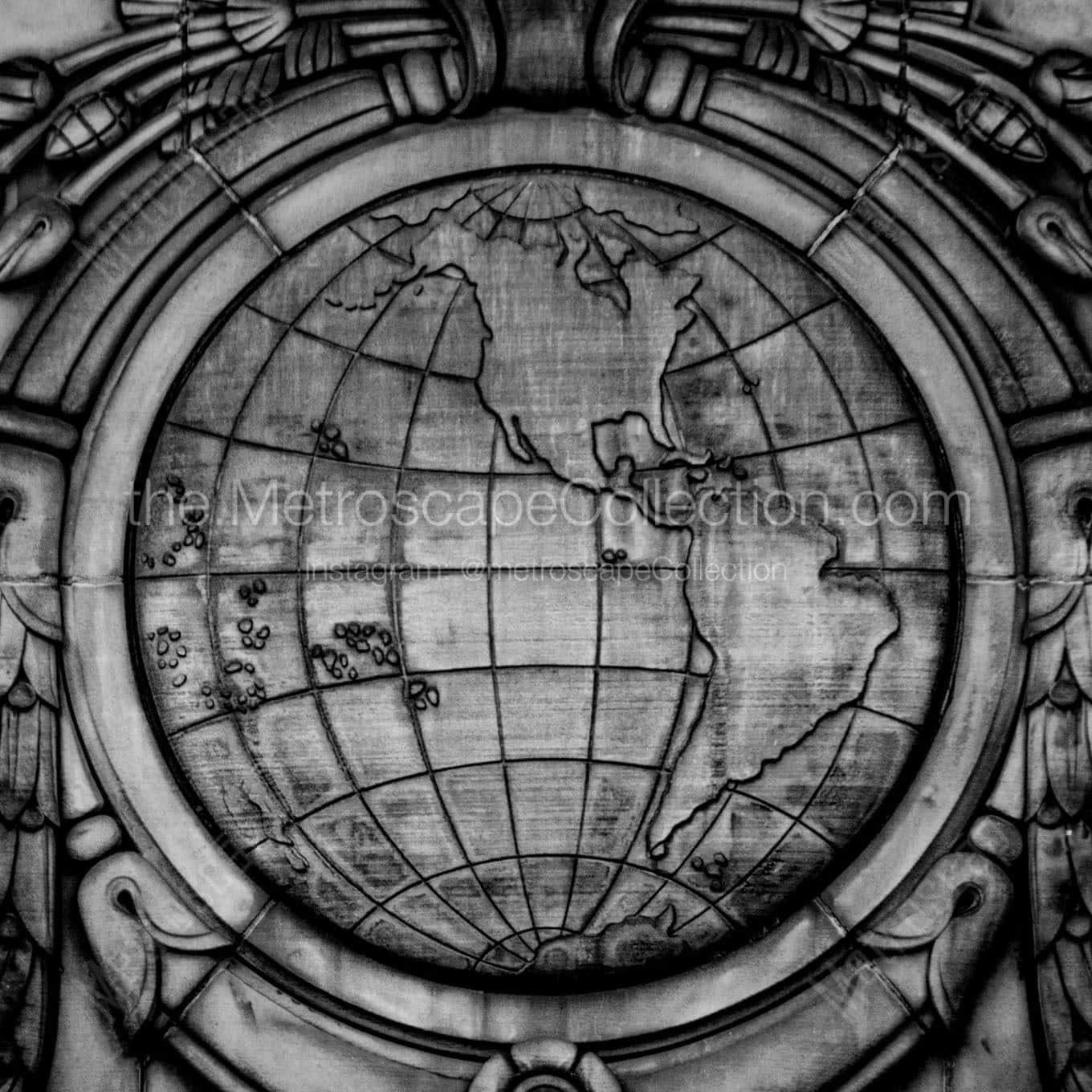 western hemisphere on cmsd building Black & White Wall Art